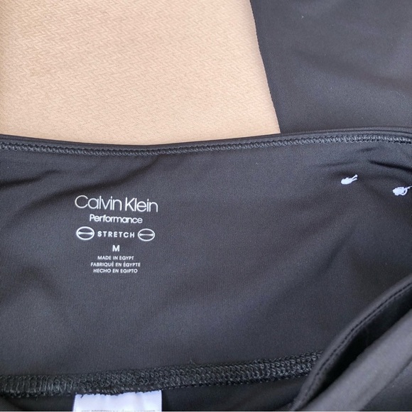 Calvin Klein Performance Stretch Waist Band With Inside Pocket Black Leggings M - Picture 11 of 13